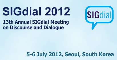 SIGdial 2012 - 13th Annual SIGdial Meeting on Discourse and Dialogue